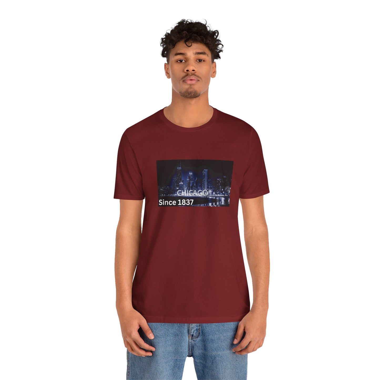 Chicago Skyline T-Shirt — "CHICAGO Since 1837" Nightscape Tee
