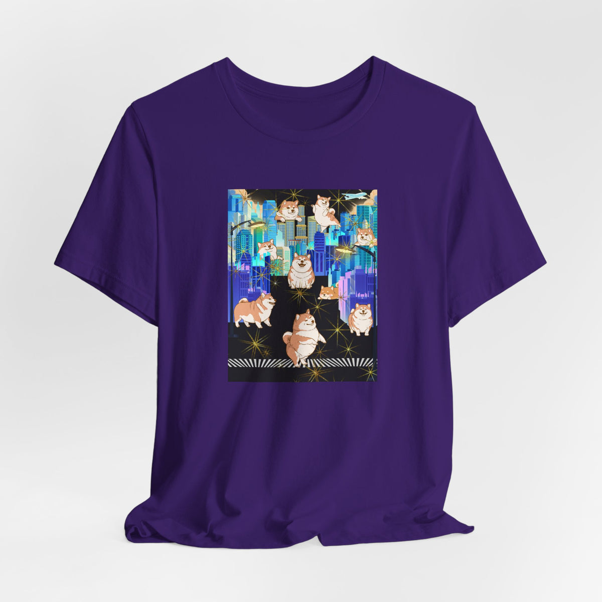 Shiba Inu Cityscape T‑Shirt — One‑of‑a‑Kind Cute Shiba Tee