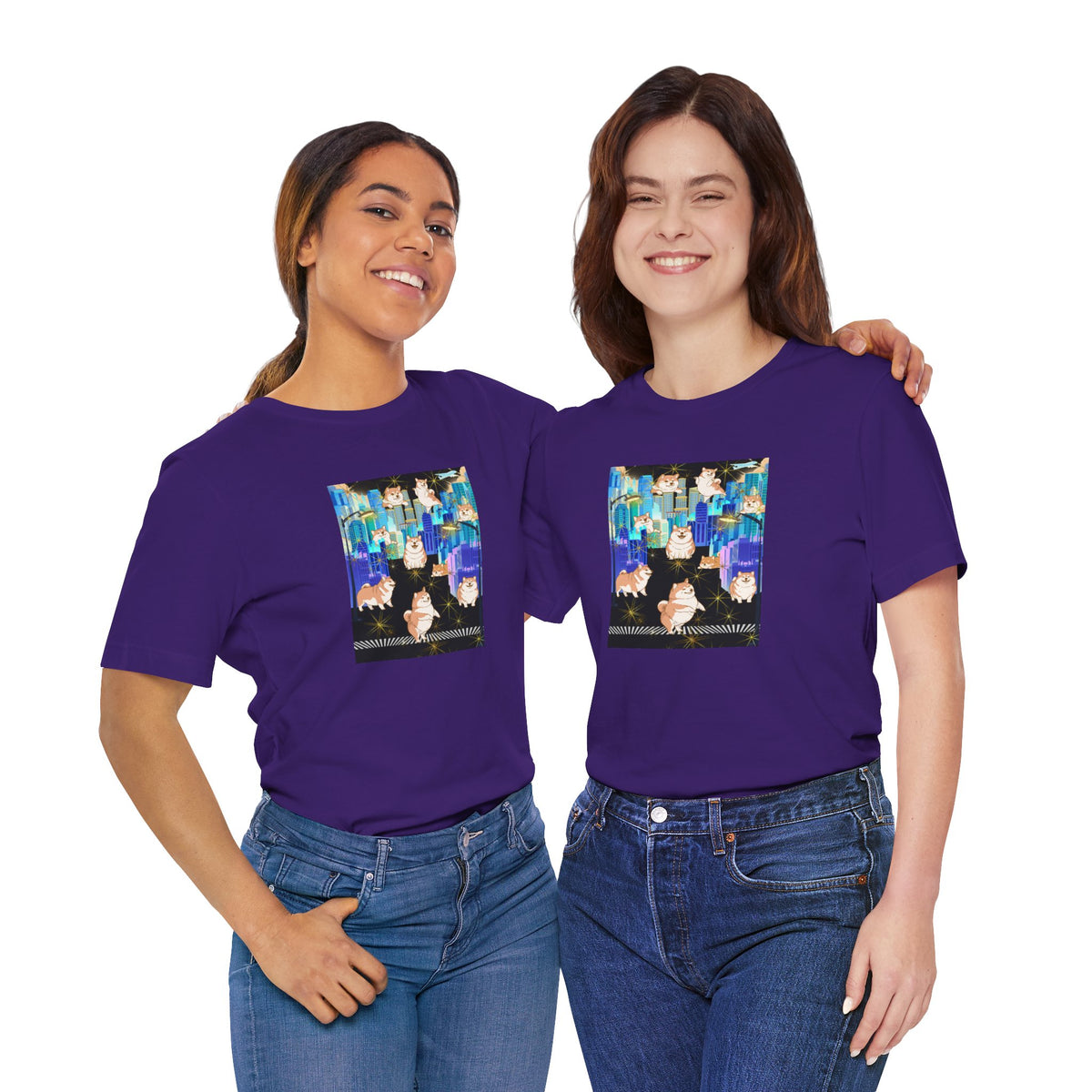 Shiba Inu Cityscape T‑Shirt — One‑of‑a‑Kind Cute Shiba Tee