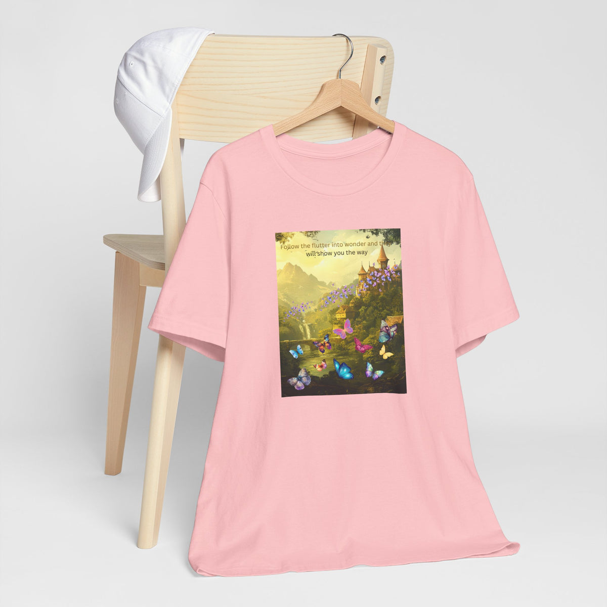 Inspirational Butterfly Tee — "Follow the Path You Were Meant to Walk" Scenic Graphic Shirt