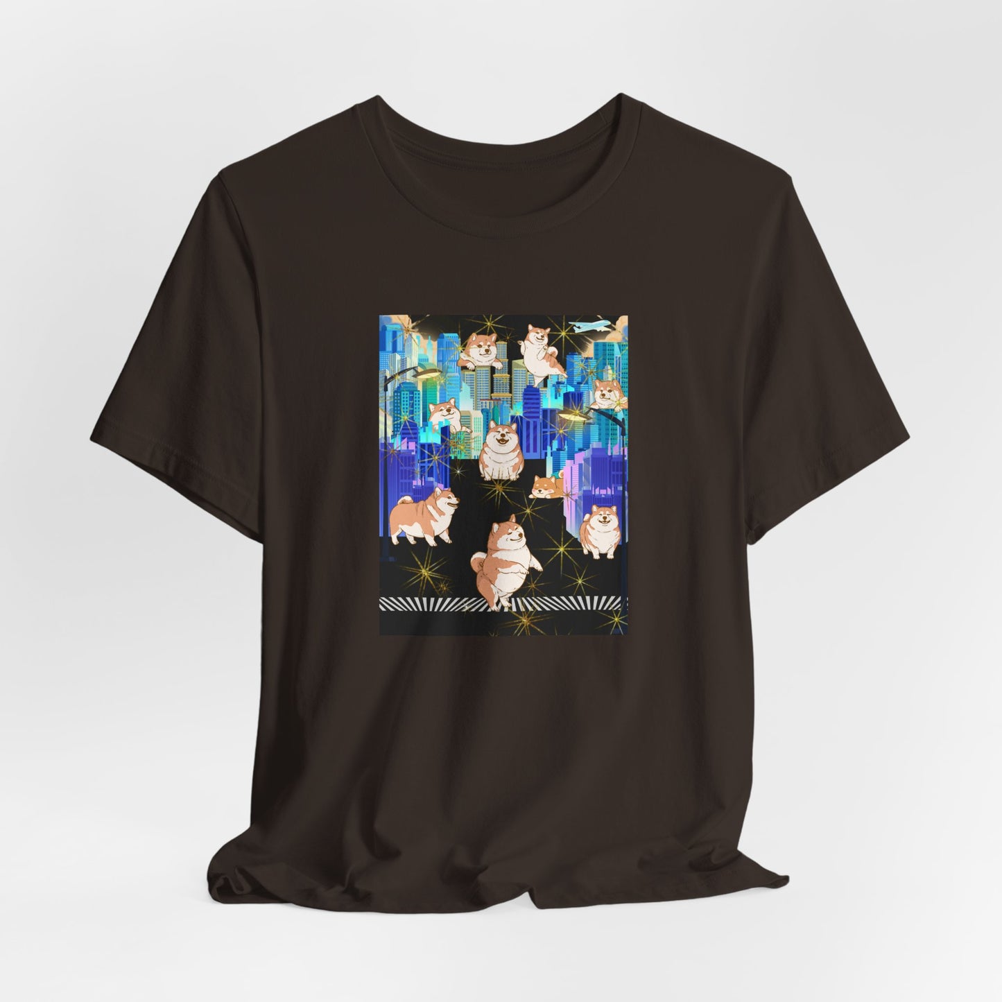 Shiba Inu Cityscape T‑Shirt — One‑of‑a‑Kind Cute Shiba Tee