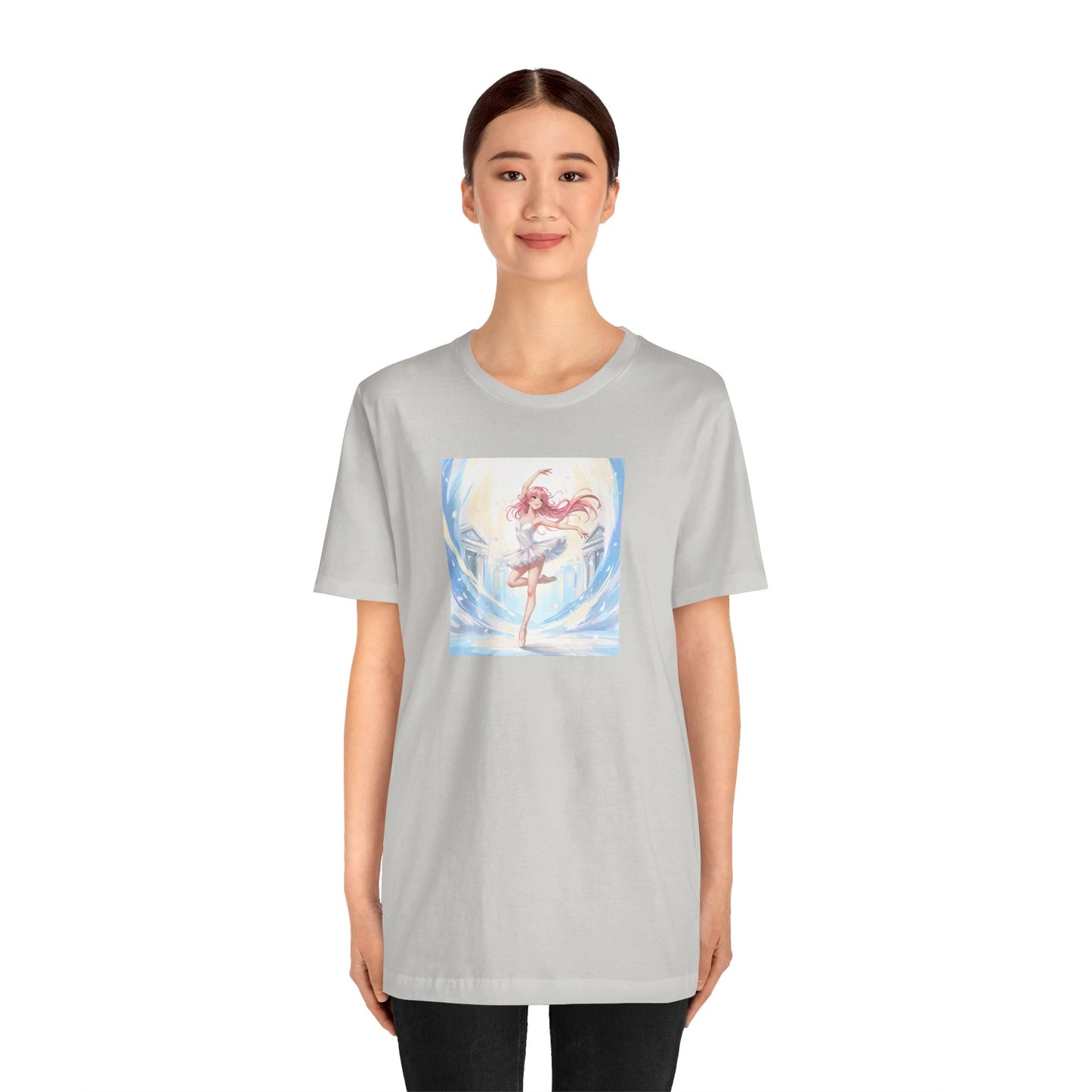 Anime Girl Dance T-Shirt — Pastel Skater City Illustration Tee