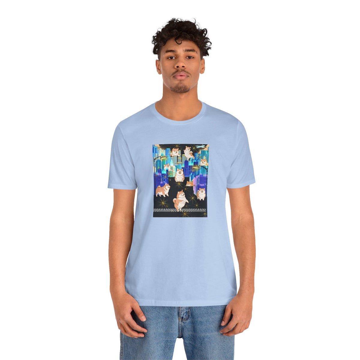 Shiba Inu Cityscape T‑Shirt — One‑of‑a‑Kind Cute Shiba Tee