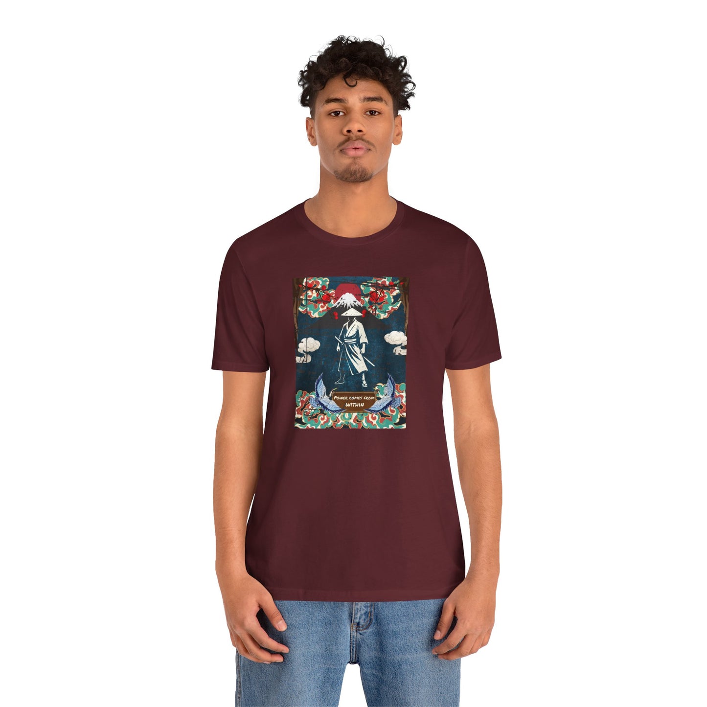 Samurai Sunset Graphic Tee — Vintage Japanese Warrior Illustration T-Shirt