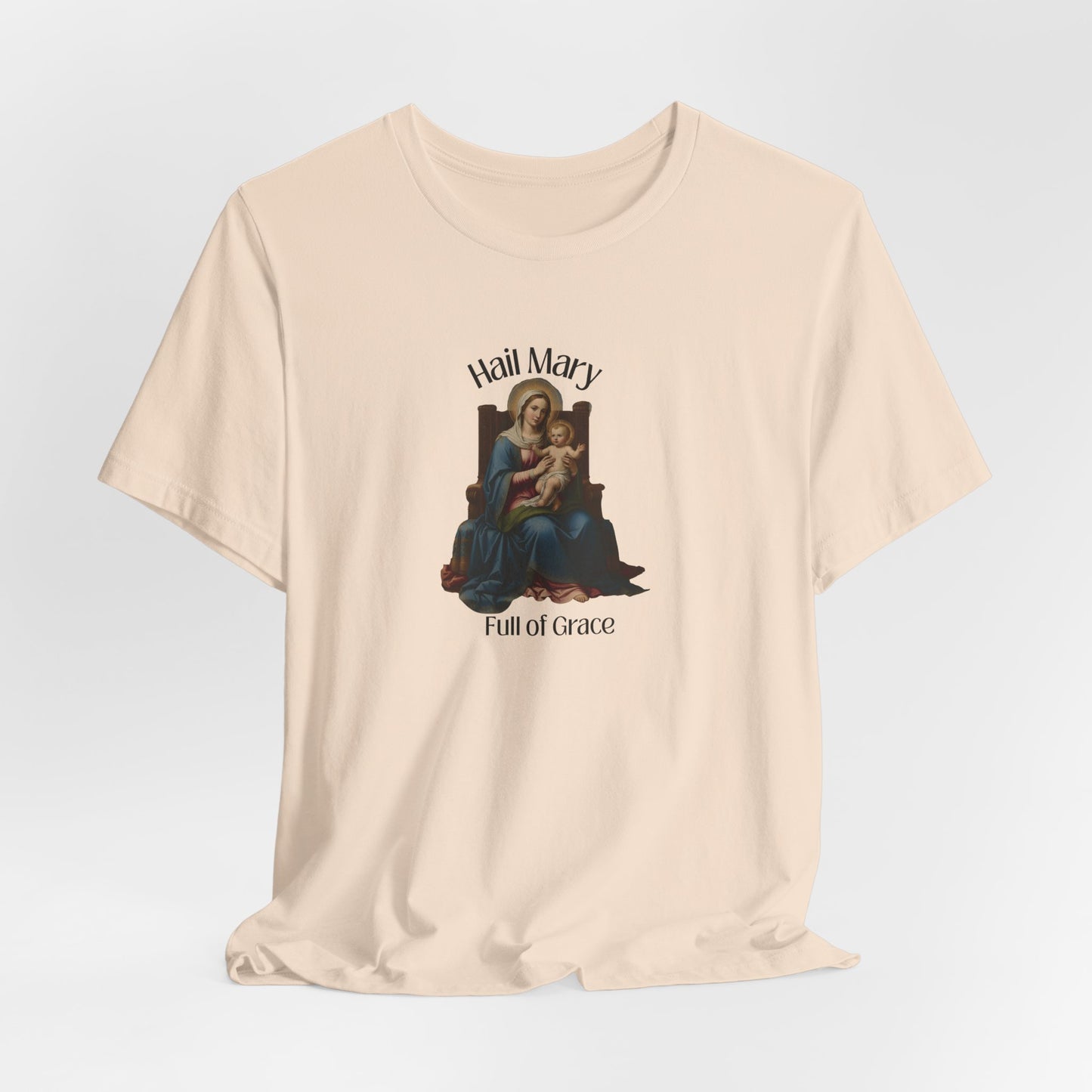 Hail Mary "Full of Grace" Tee — Vintage Madonna Prayer T-Shirt