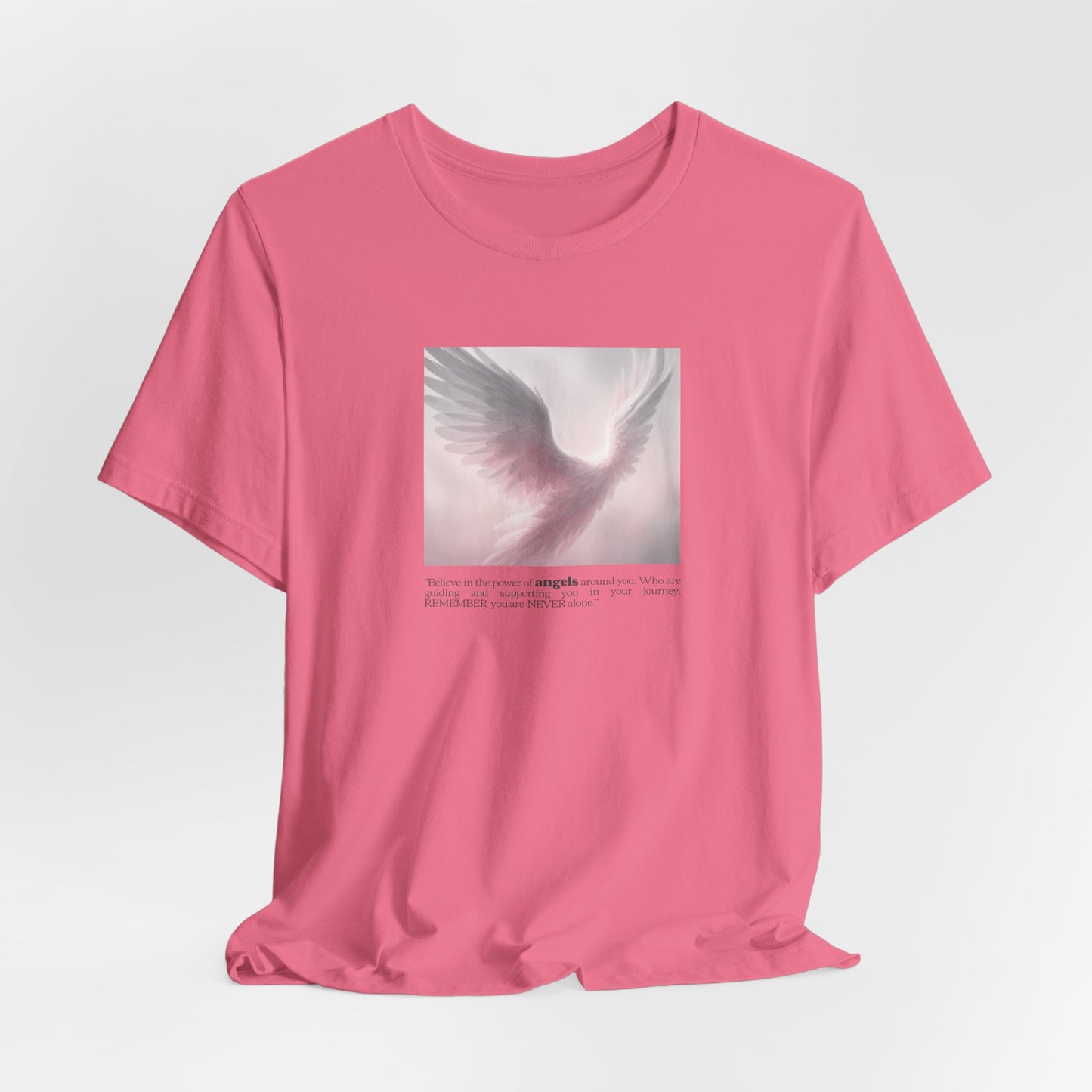 Angel Wings Tee – Soft Pink Guardian Angel Graphic T-Shirt