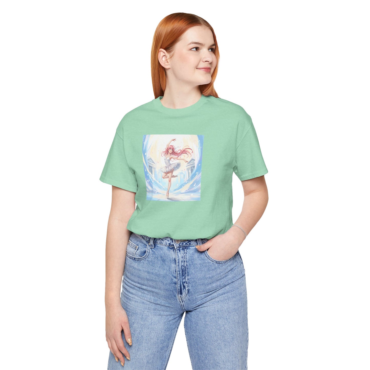 Anime Girl Dance T-Shirt — Pastel Skater City Illustration Tee