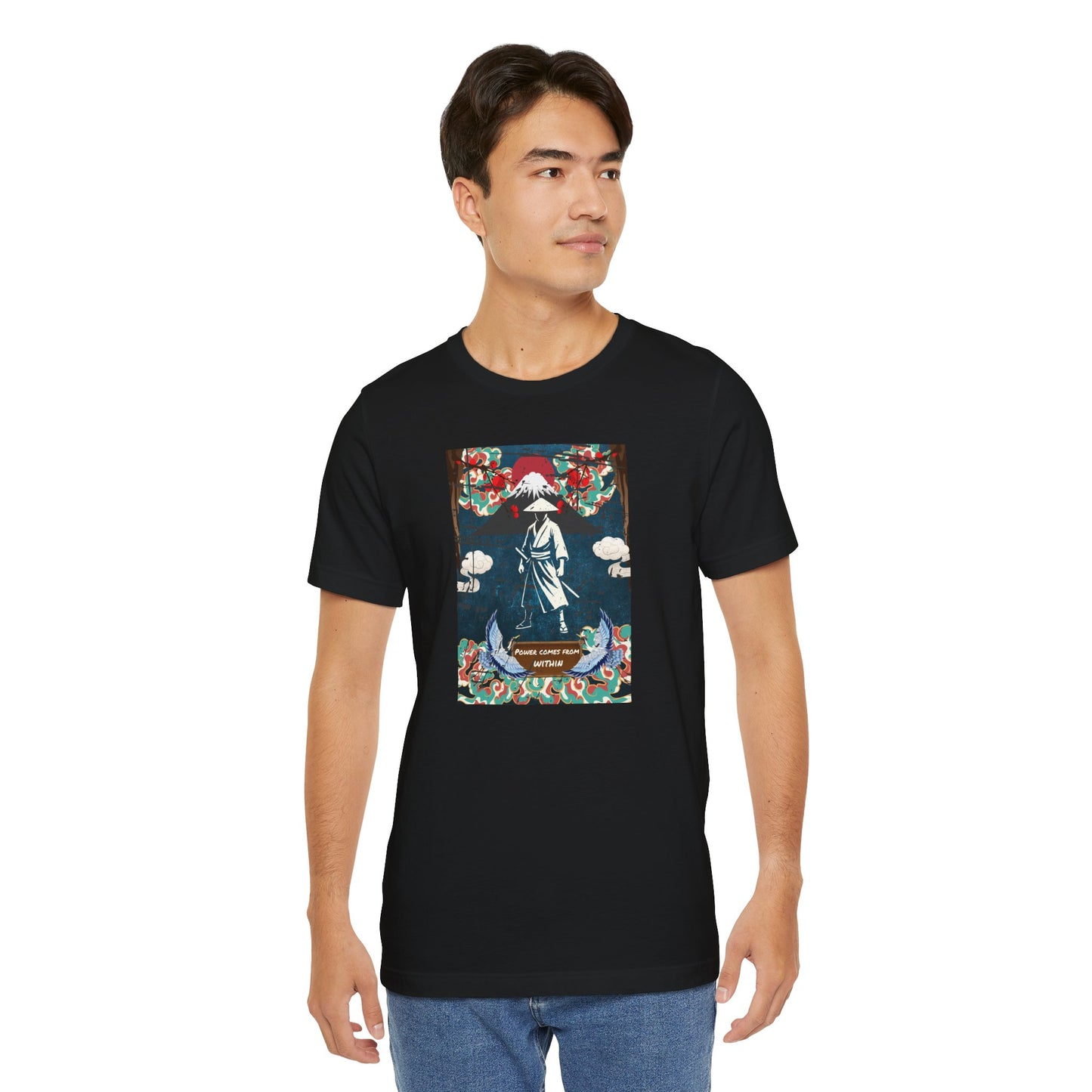Samurai Sunset Graphic Tee — Vintage Japanese Warrior Illustration T-Shirt