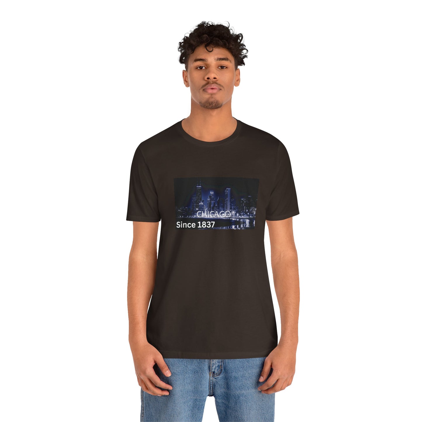 Chicago Skyline T-Shirt — "CHICAGO Since 1837" Nightscape Tee