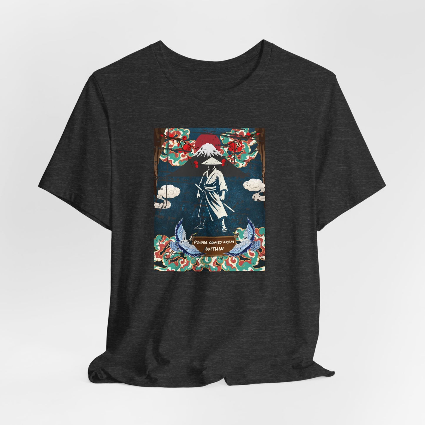 Samurai Sunset Graphic Tee — Vintage Japanese Warrior Illustration T-Shirt
