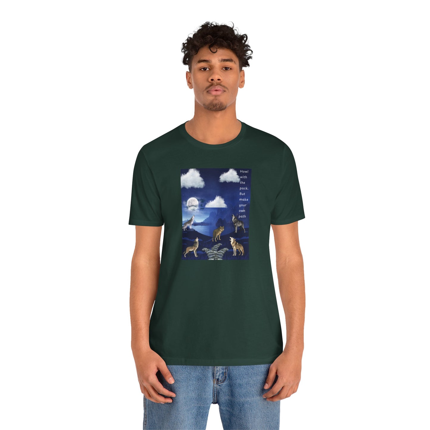 Wolf Moon Graphic Tee — "Pack Makes a House a Home"