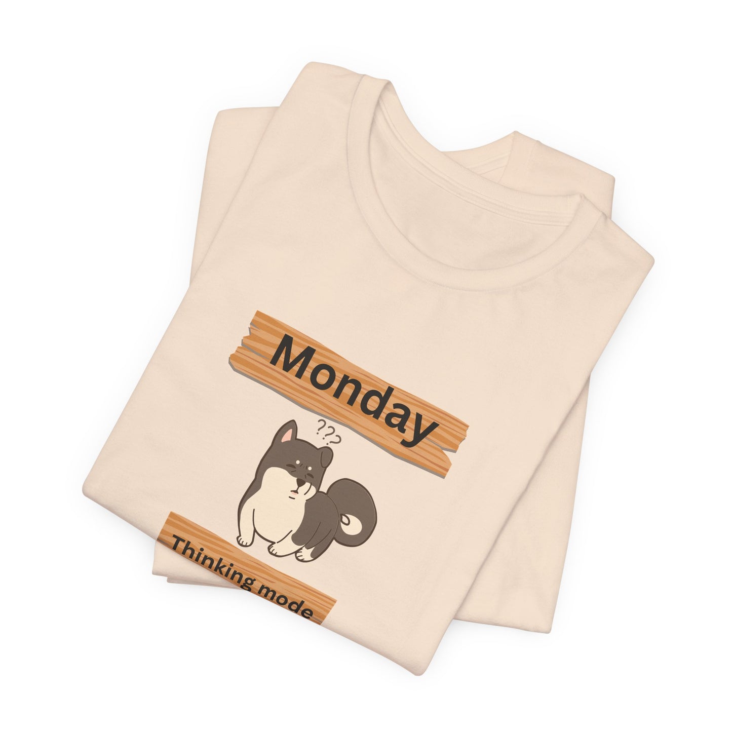 Monday Thinking Mode T-Shirt — Cute Shiba Inu Graphic Tee