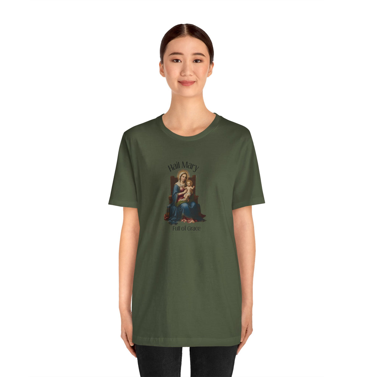 Hail Mary "Full of Grace" Tee — Vintage Madonna Prayer T-Shirt