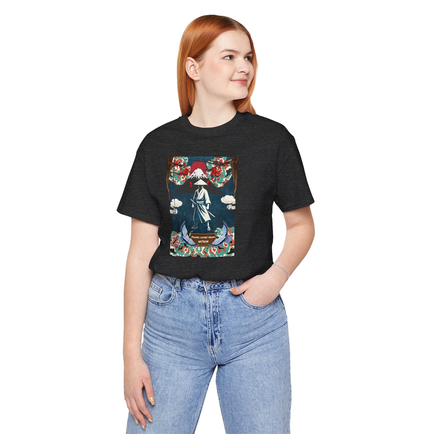 Samurai Sunset Graphic Tee — Vintage Japanese Warrior Illustration T-Shirt