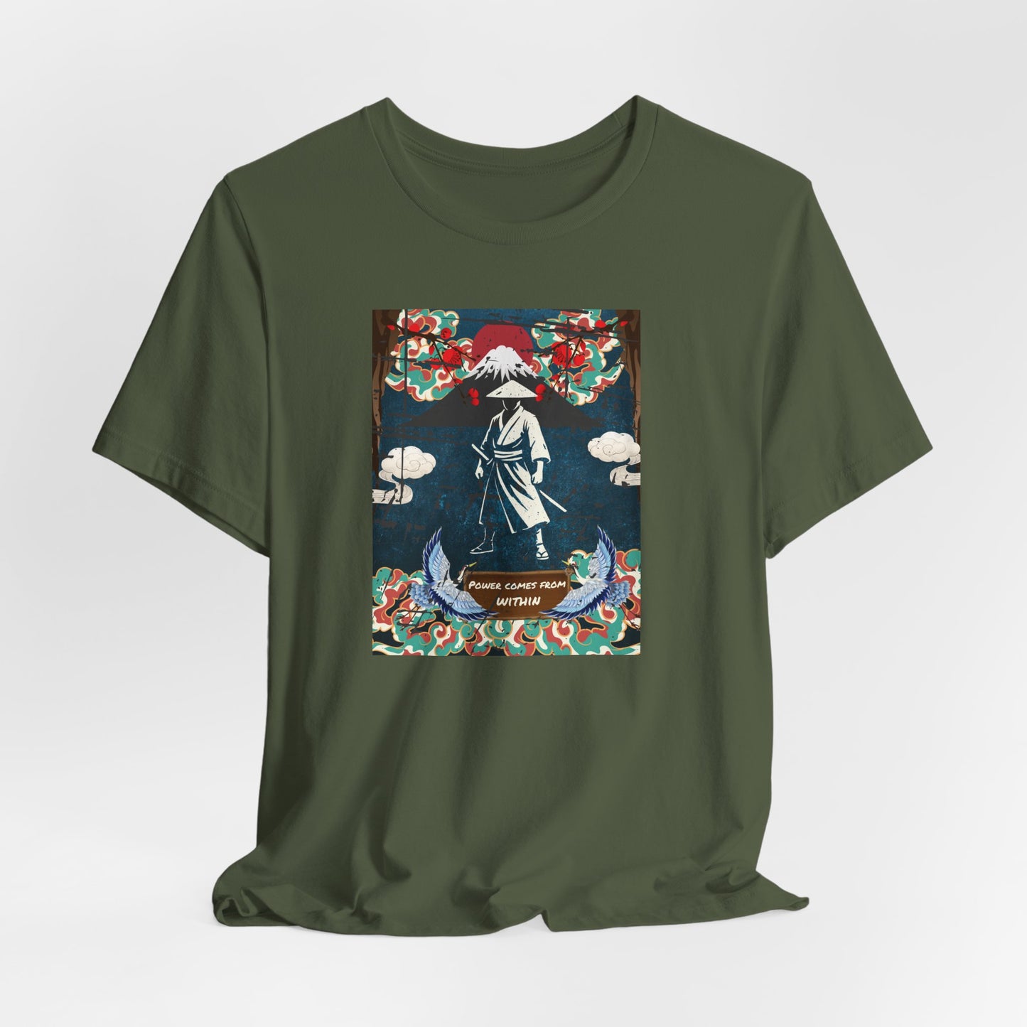 Samurai Sunset Graphic Tee — Vintage Japanese Warrior Illustration T-Shirt