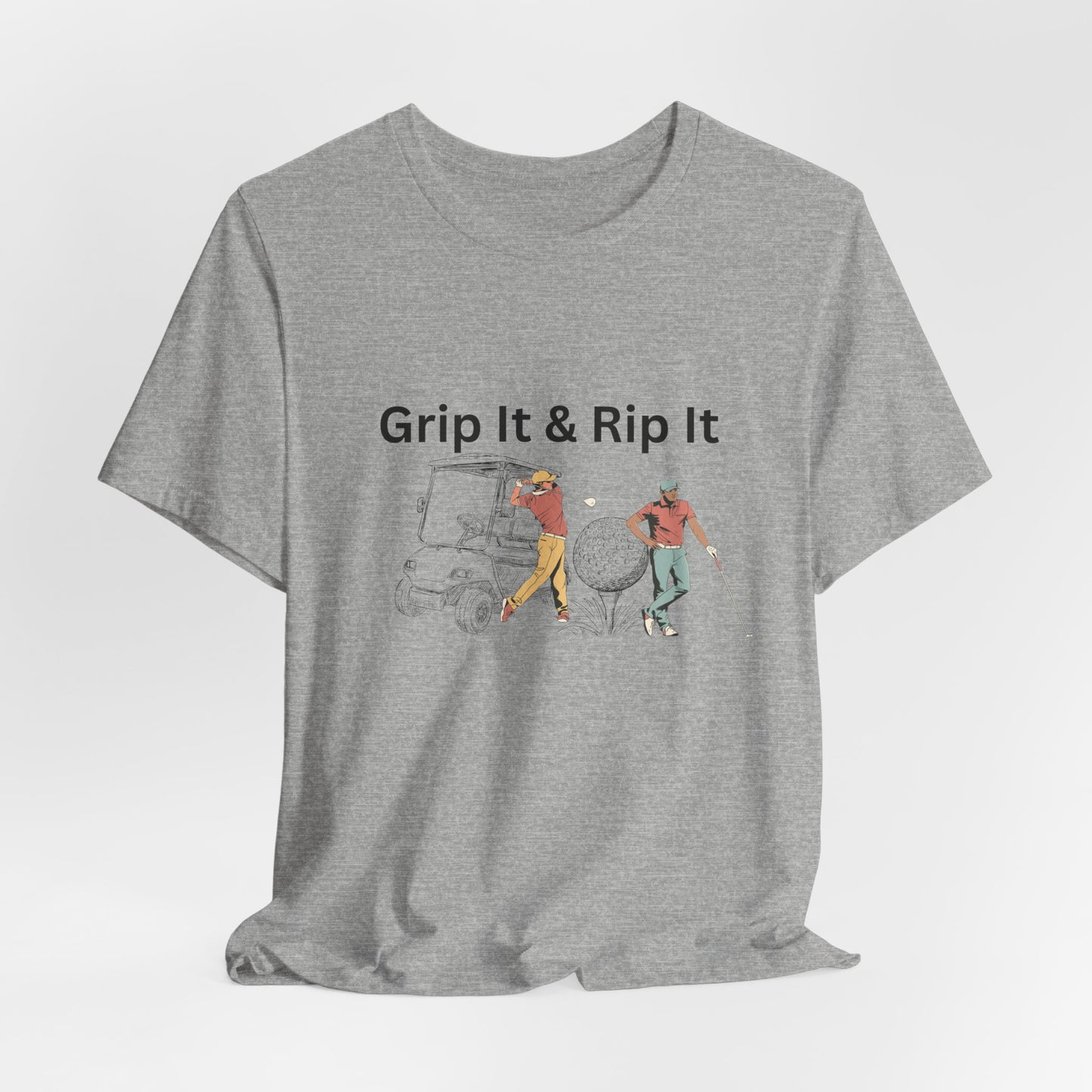 Golf T-Shirt – "Grip It & Rip It" Vintage Golfers Design
