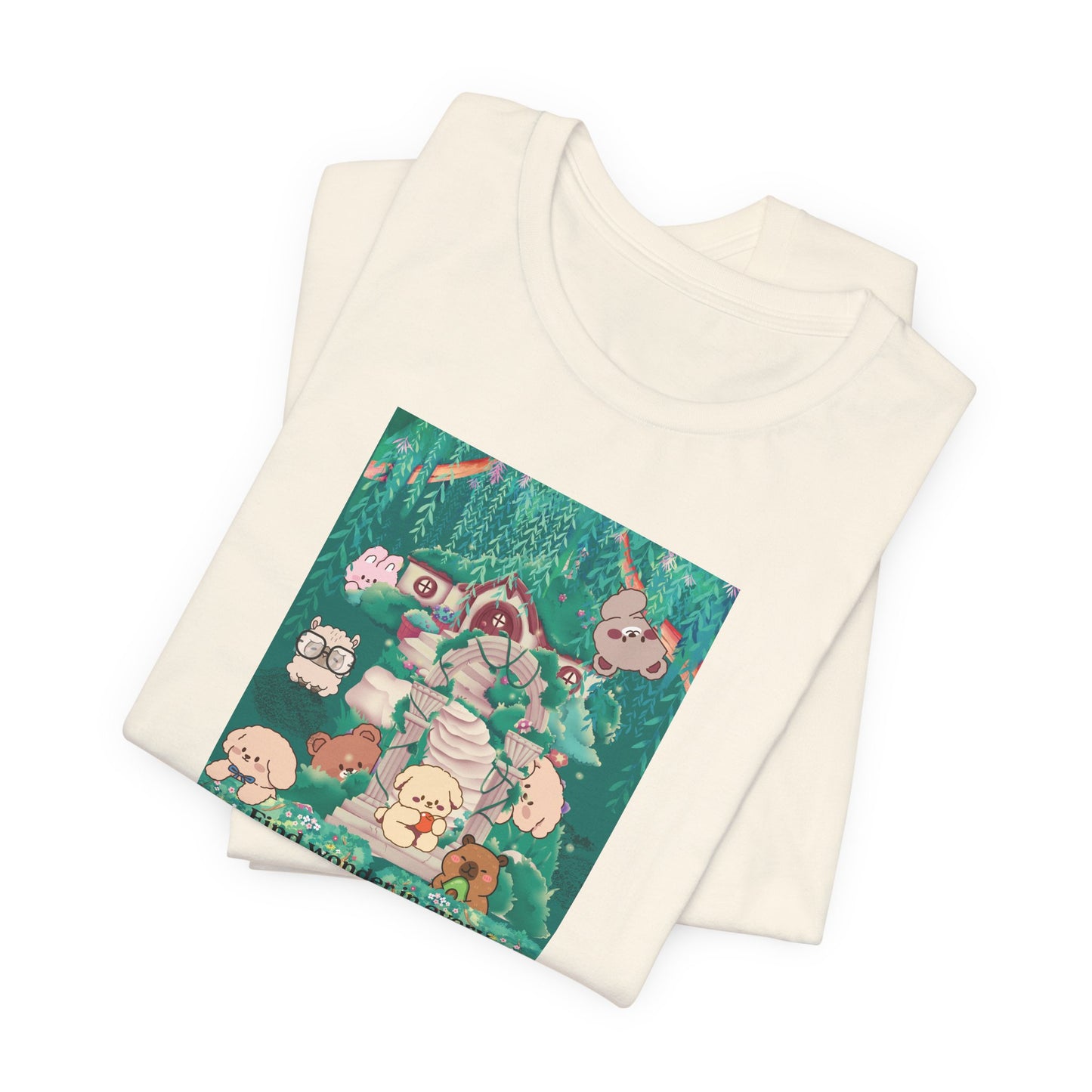 T-Shirt — 'Find Wonder in Every Whisper of the Woods' Cute Forest Animals Graphic Tee