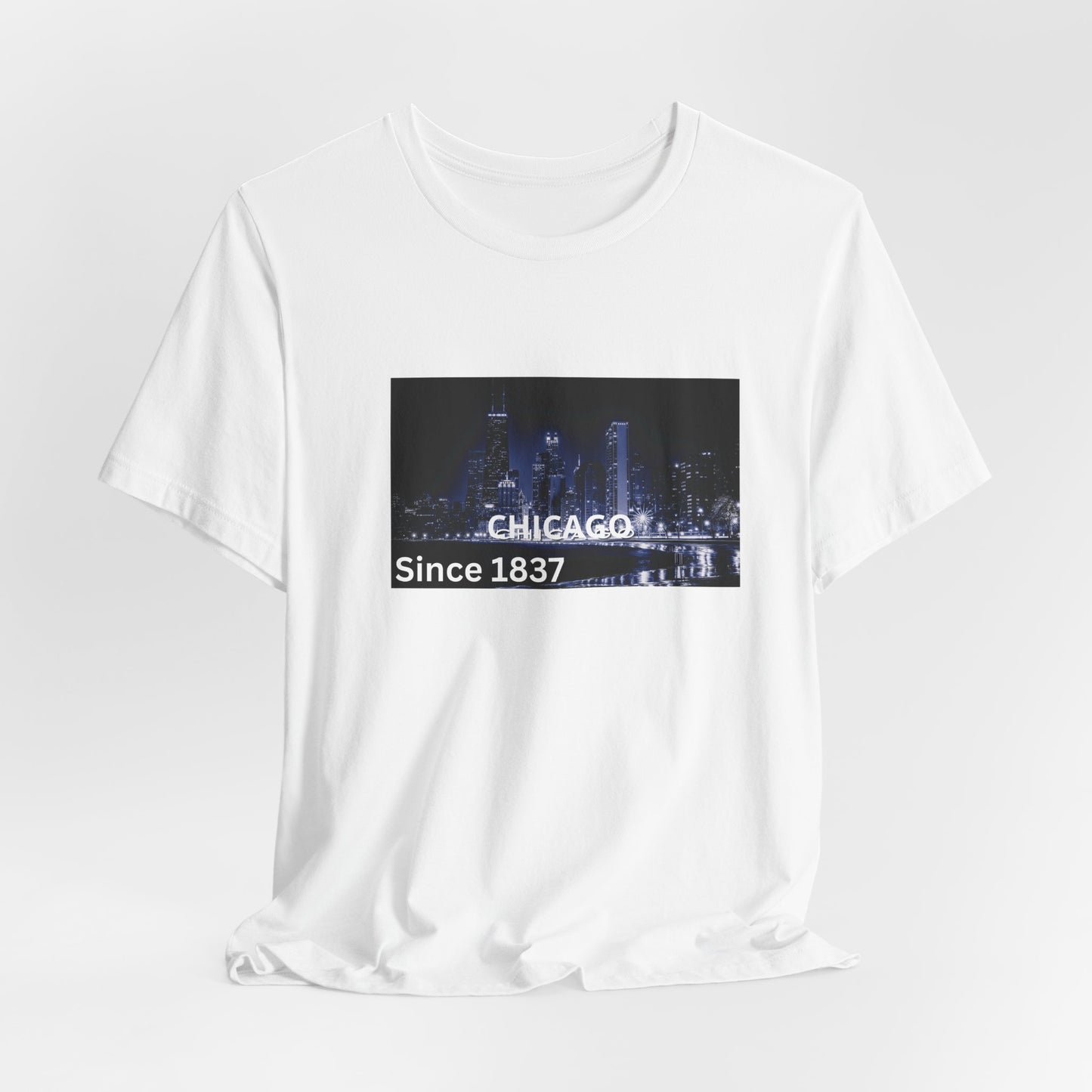 Chicago Skyline T-Shirt — "CHICAGO Since 1837" Nightscape Tee