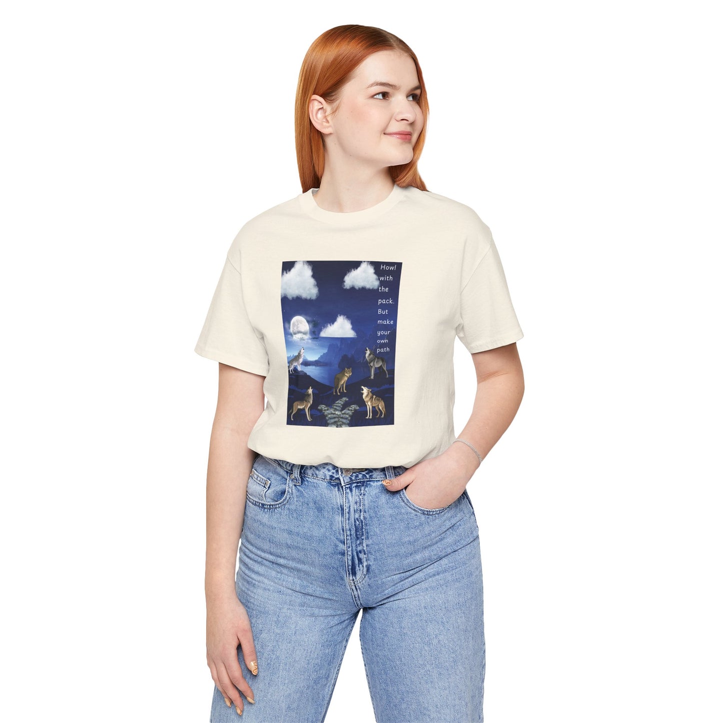 Wolf Moon Graphic Tee — "Pack Makes a House a Home"