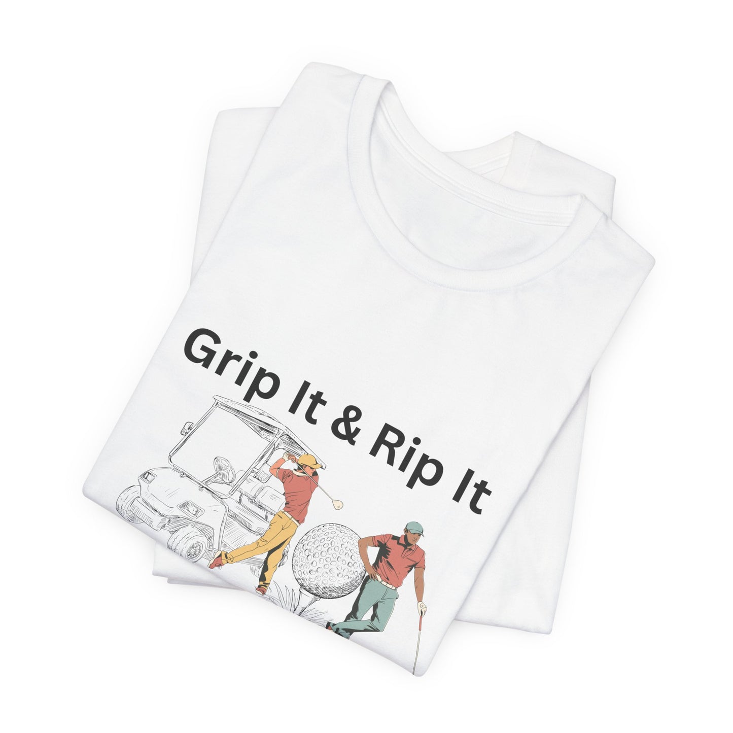 Golf T-Shirt – "Grip It & Rip It" Vintage Golfers Design