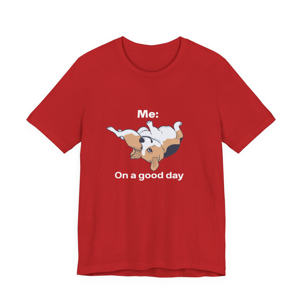 Beagle Rolling Cute Dog Tee — Playful Beagle Graphic T-Shirt