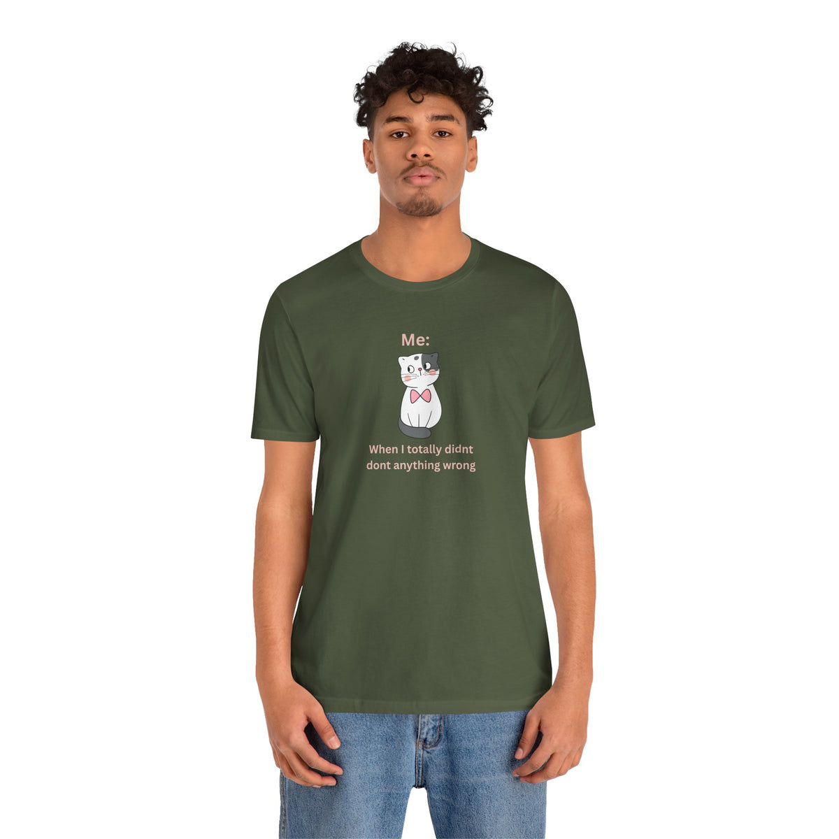 Kawaii Cat Tee — "When I Didn’t Do Anything Wrong" Cute Graphic T-Shirt