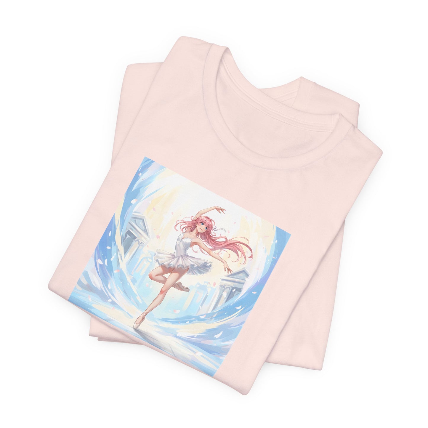 Anime Girl Dance T-Shirt — Pastel Skater City Illustration Tee