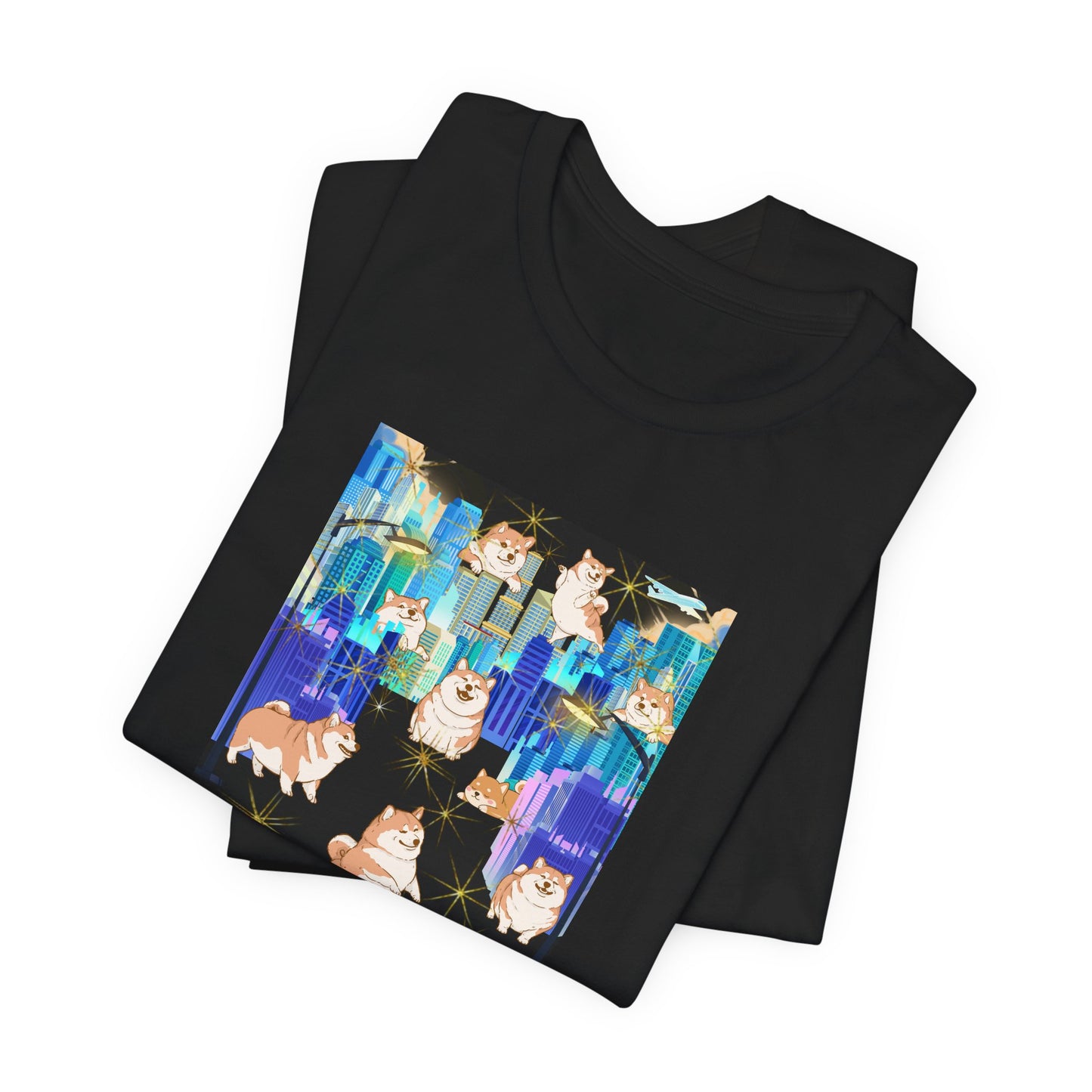 Shiba Inu Cityscape T‑Shirt — One‑of‑a‑Kind Cute Shiba Tee