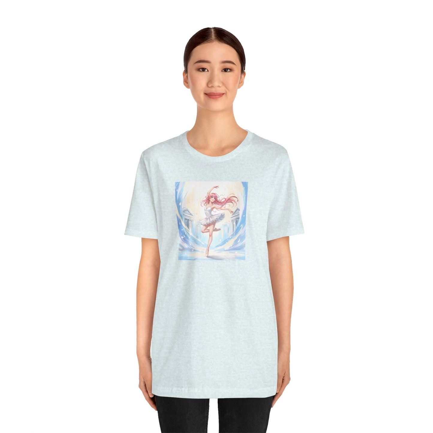 Anime Girl Dance T-Shirt — Pastel Skater City Illustration Tee