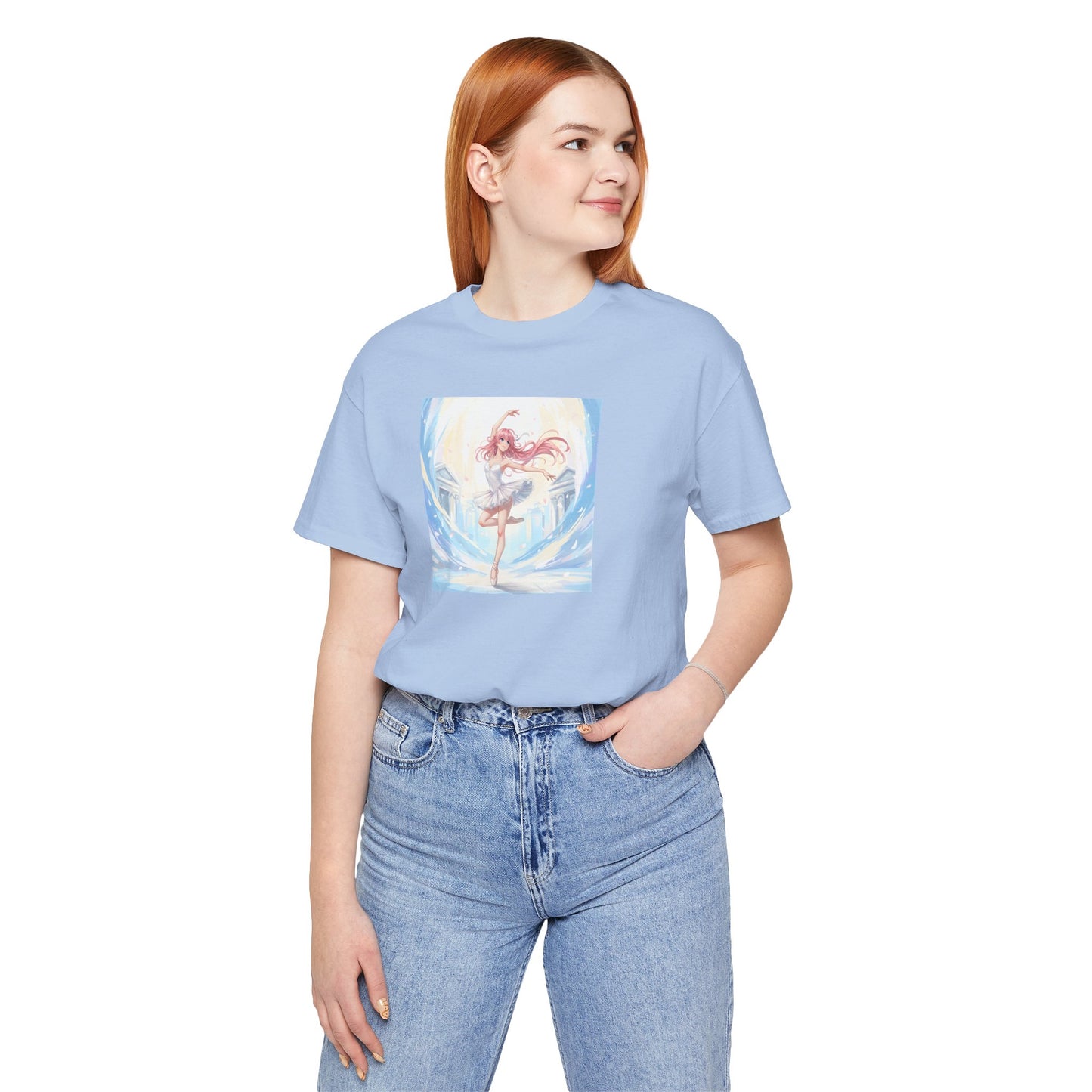Anime Girl Dance T-Shirt — Pastel Skater City Illustration Tee