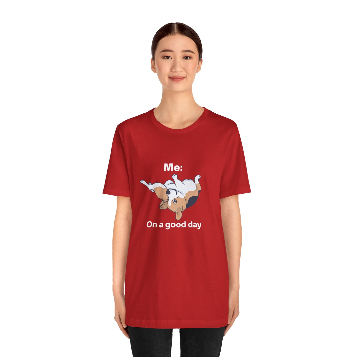 Beagle Rolling Cute Dog Tee — Playful Beagle Graphic T-Shirt