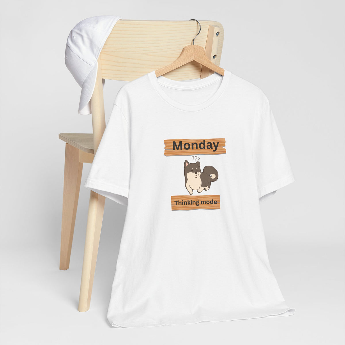 Monday Thinking Mode T-Shirt — Cute Shiba Inu Graphic Tee