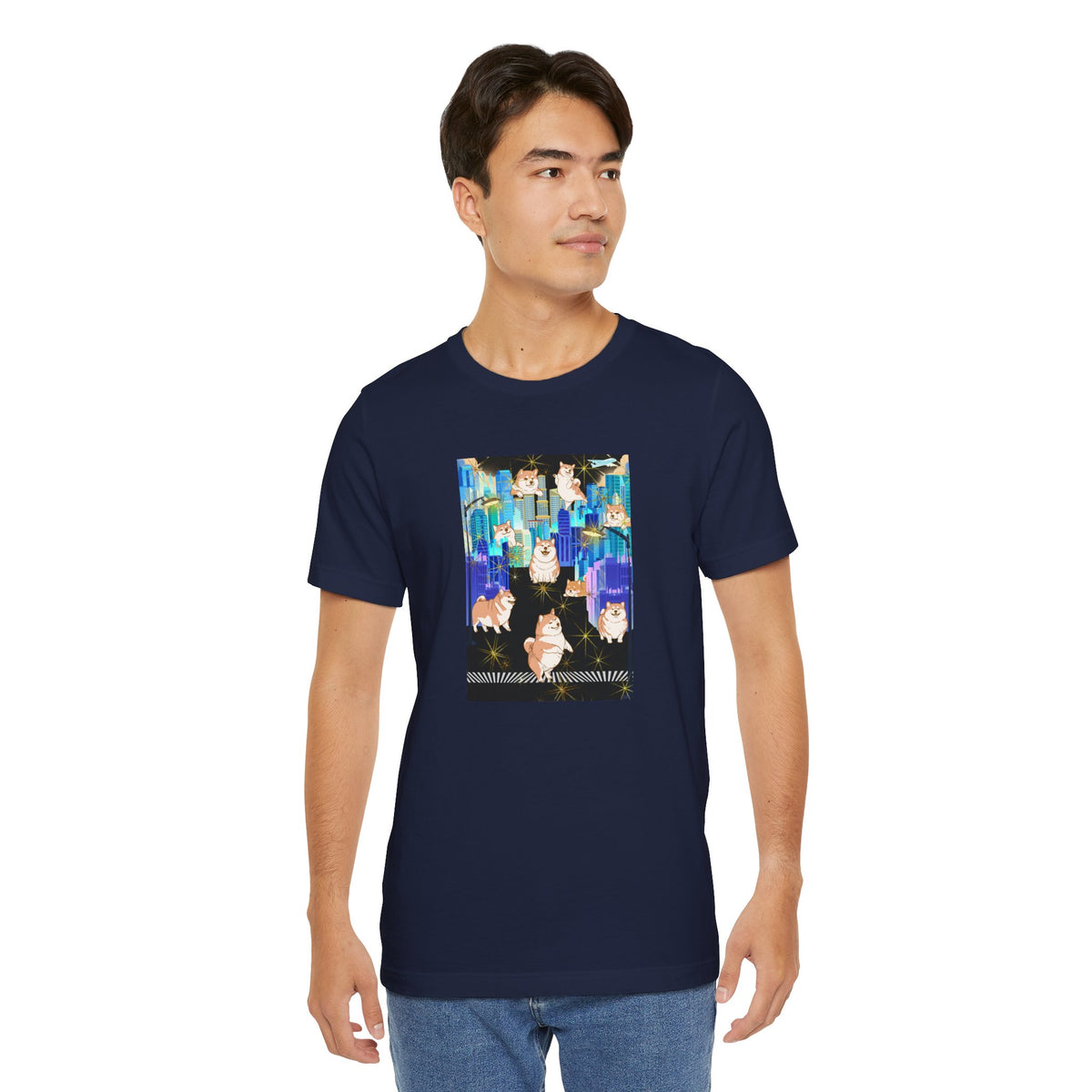Shiba Inu Cityscape T‑Shirt — One‑of‑a‑Kind Cute Shiba Tee