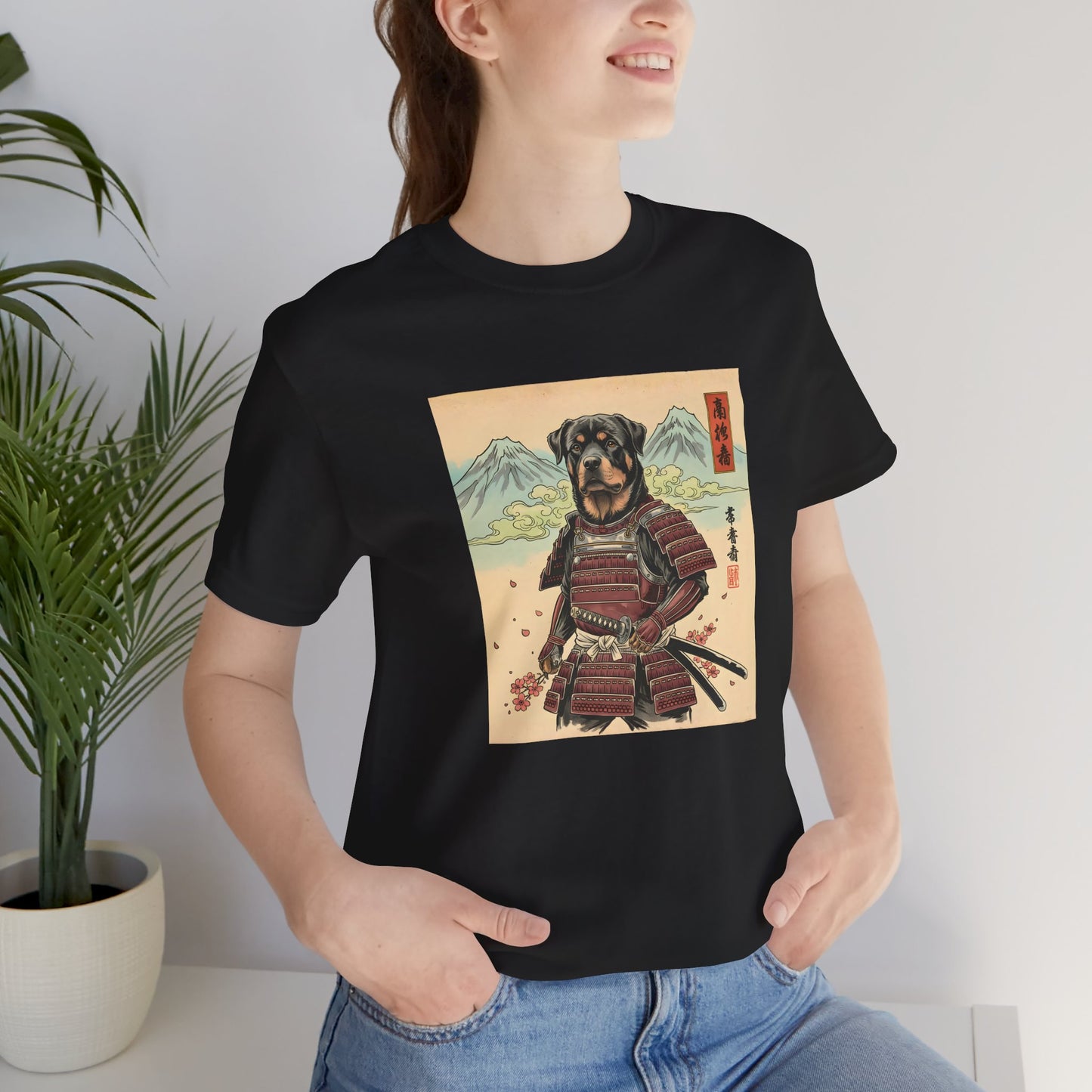 Samurai Rottweiler T-Shirt — Warrior Dog Graphic Tee