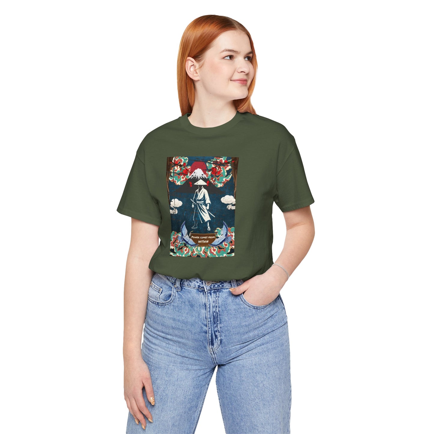 Samurai Sunset Graphic Tee — Vintage Japanese Warrior Illustration T-Shirt