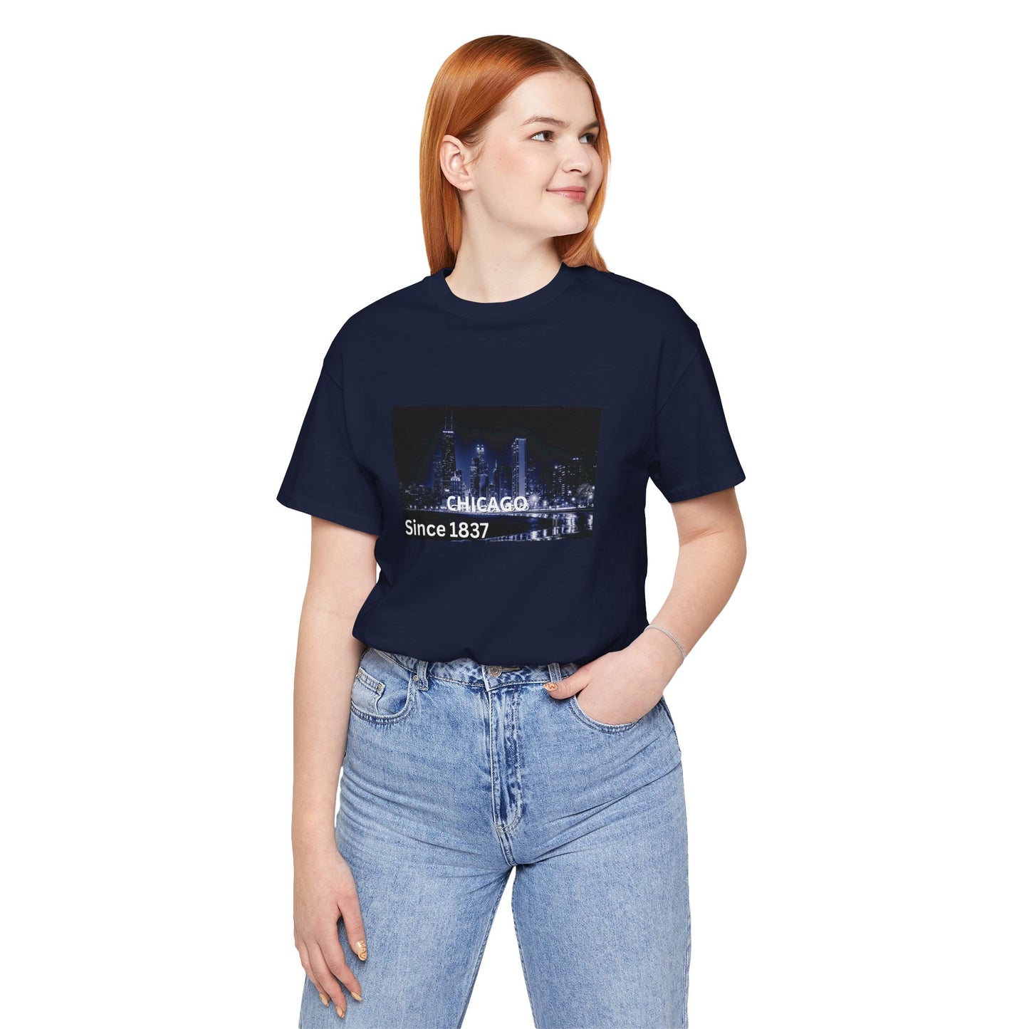 Chicago Skyline T-Shirt — "CHICAGO Since 1837" Nightscape Tee