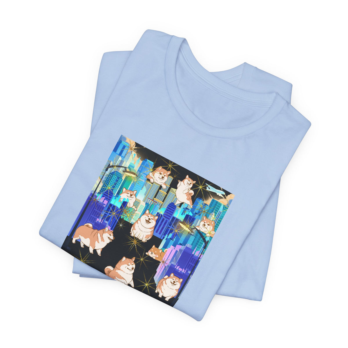 Shiba Inu Cityscape T‑Shirt — One‑of‑a‑Kind Cute Shiba Tee