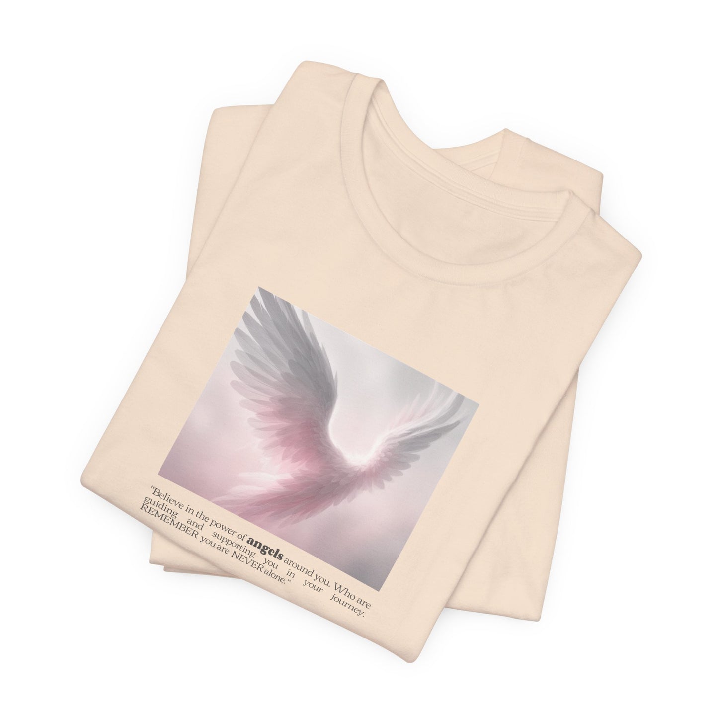 Angel Wings Tee – Soft Pink Guardian Angel Graphic T-Shirt