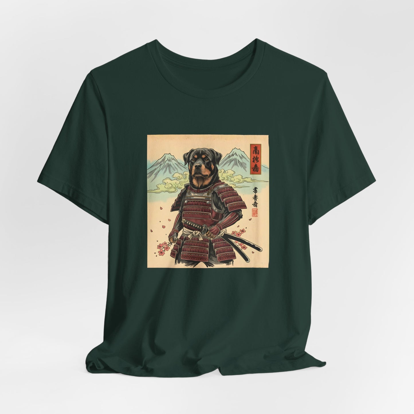 Samurai Rottweiler T-Shirt — Warrior Dog Graphic Tee