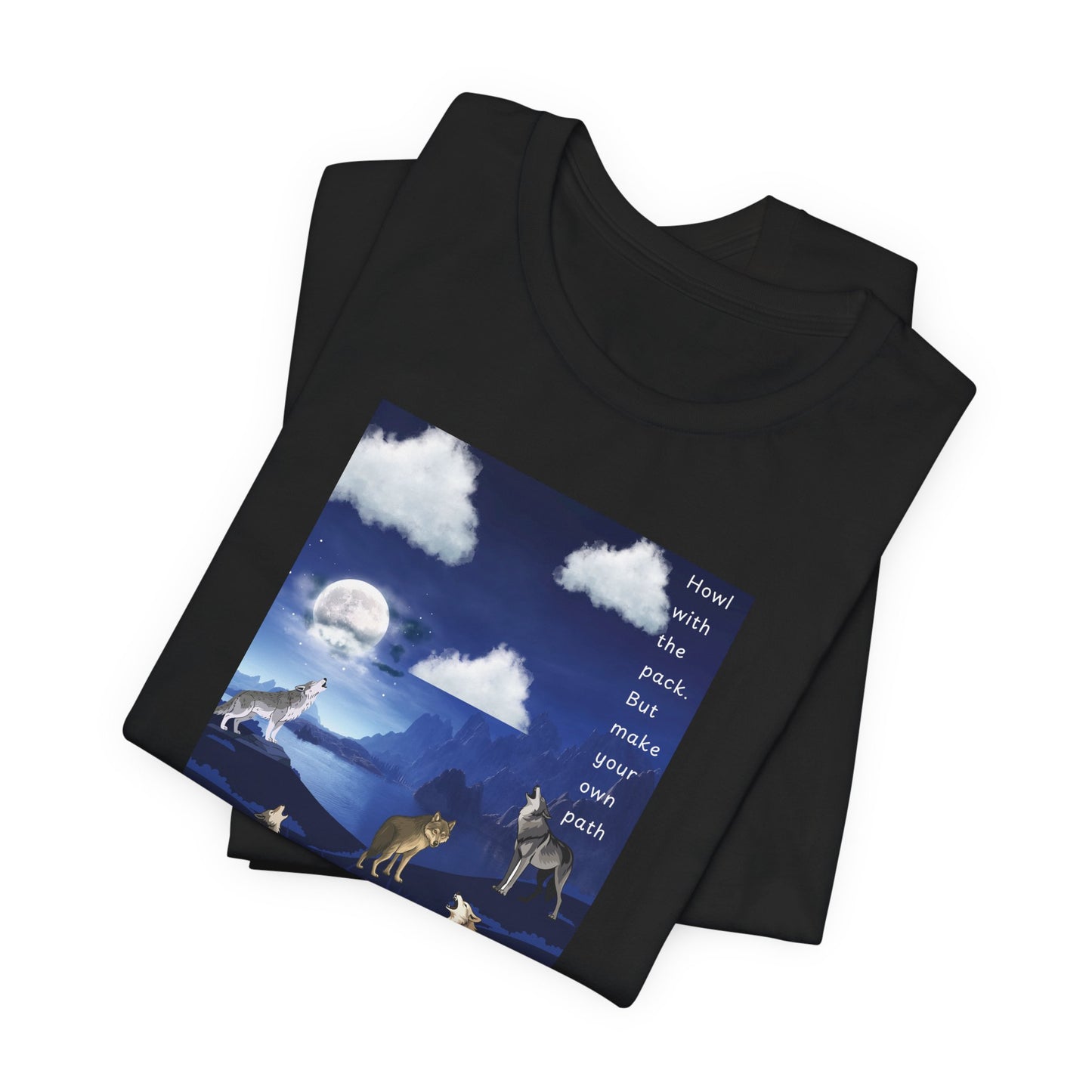 Wolf Moon Graphic Tee — "Pack Makes a House a Home"