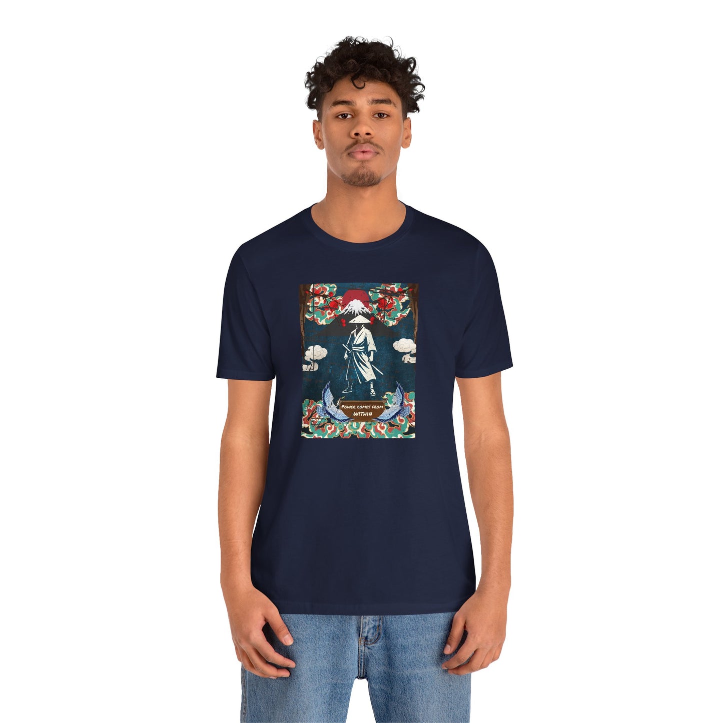 Samurai Sunset Graphic Tee — Vintage Japanese Warrior Illustration T-Shirt