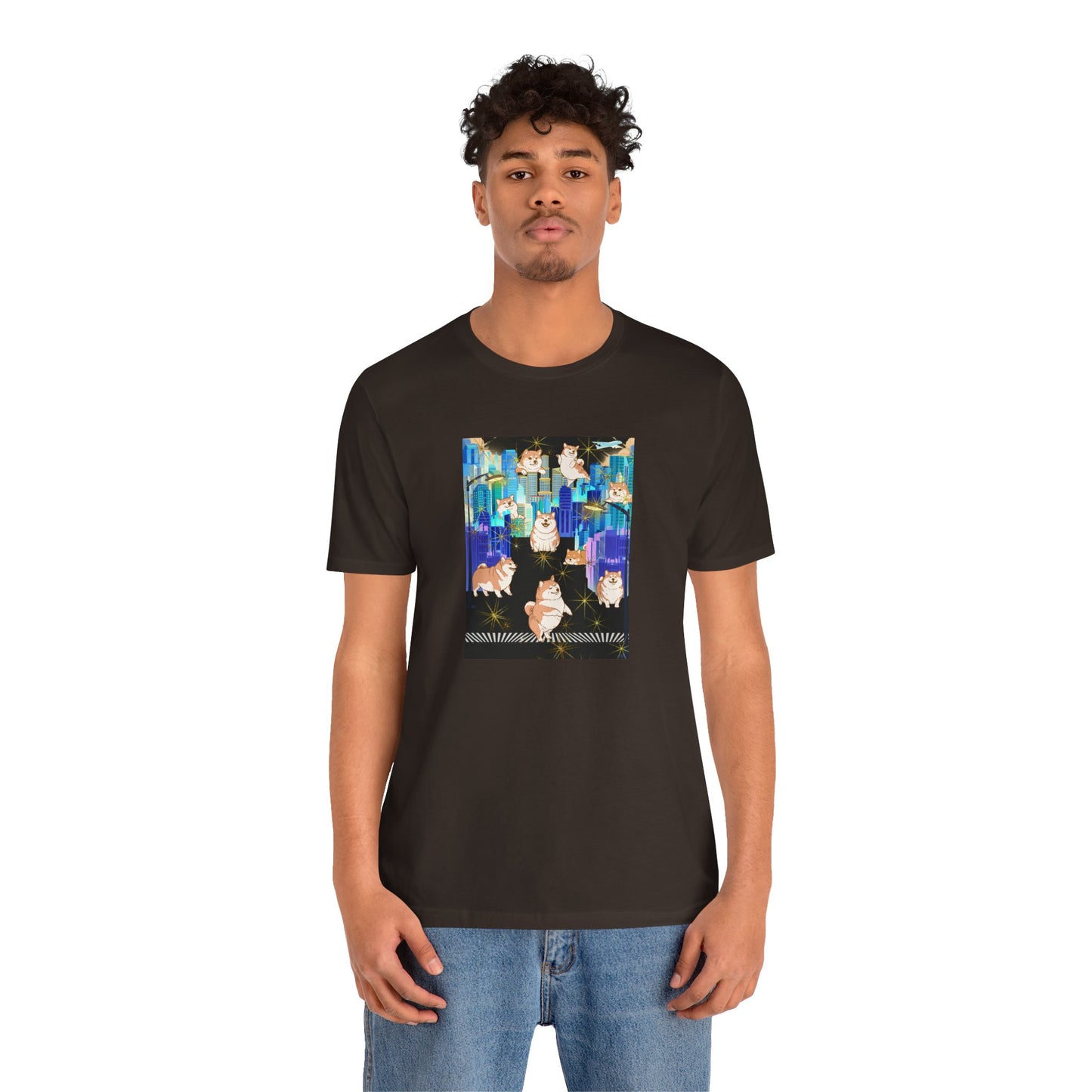 Shiba Inu Cityscape T‑Shirt — One‑of‑a‑Kind Cute Shiba Tee