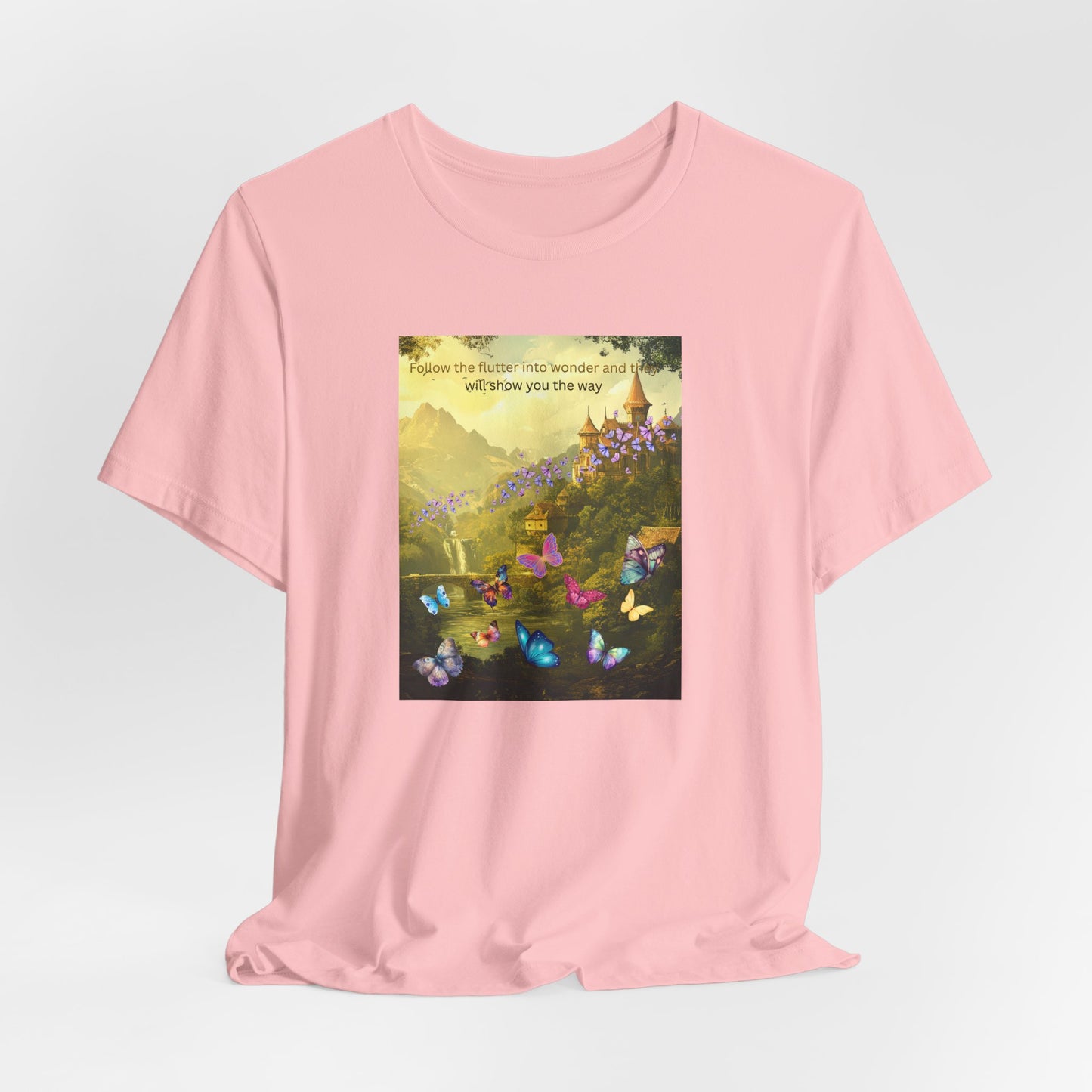 Inspirational Butterfly Tee — "Follow the Path You Were Meant to Walk" Scenic Graphic Shirt