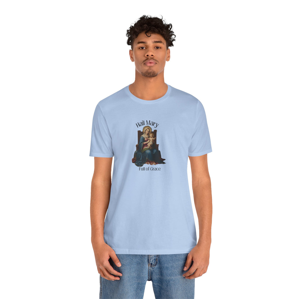 Hail Mary "Full of Grace" Tee — Vintage Madonna Prayer T-Shirt