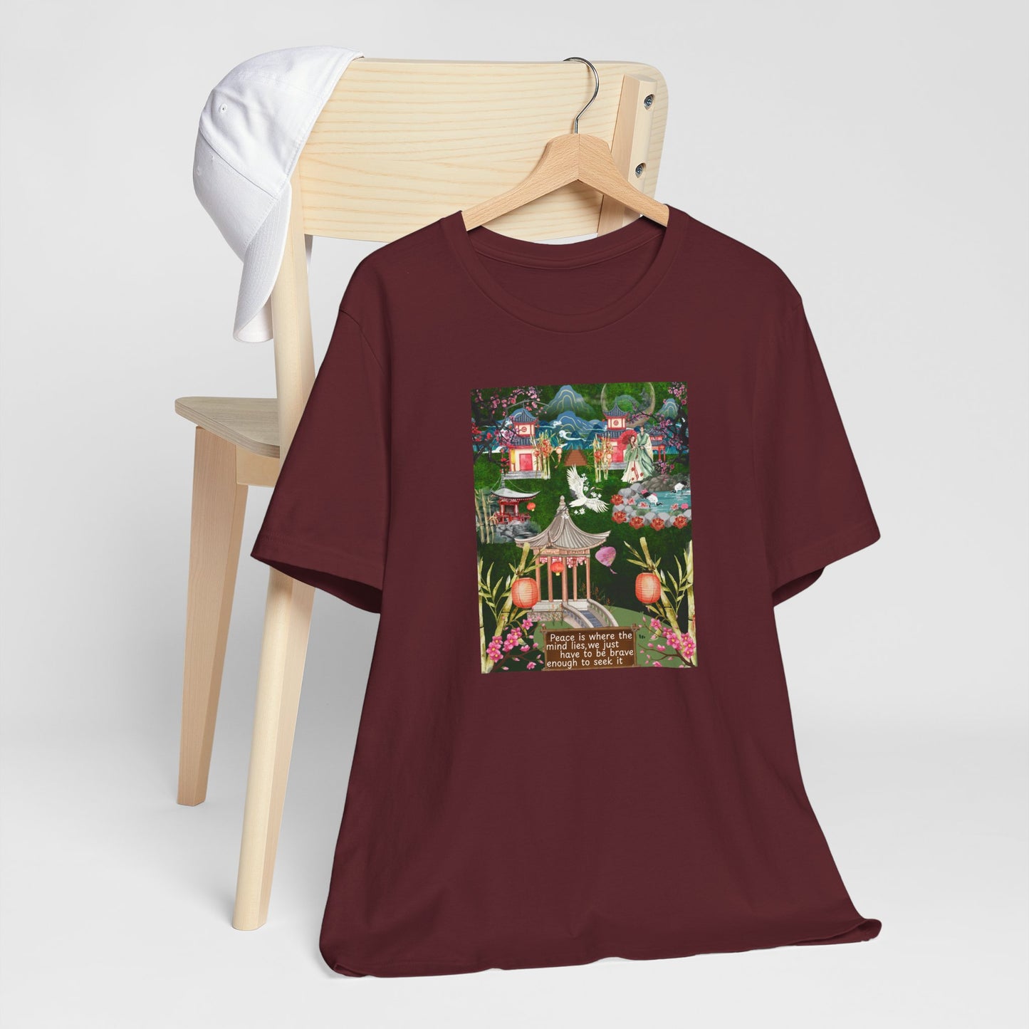 Japanese Garden Graphic Tee — Peaceful Pagoda & Lantern Art T-Shirt