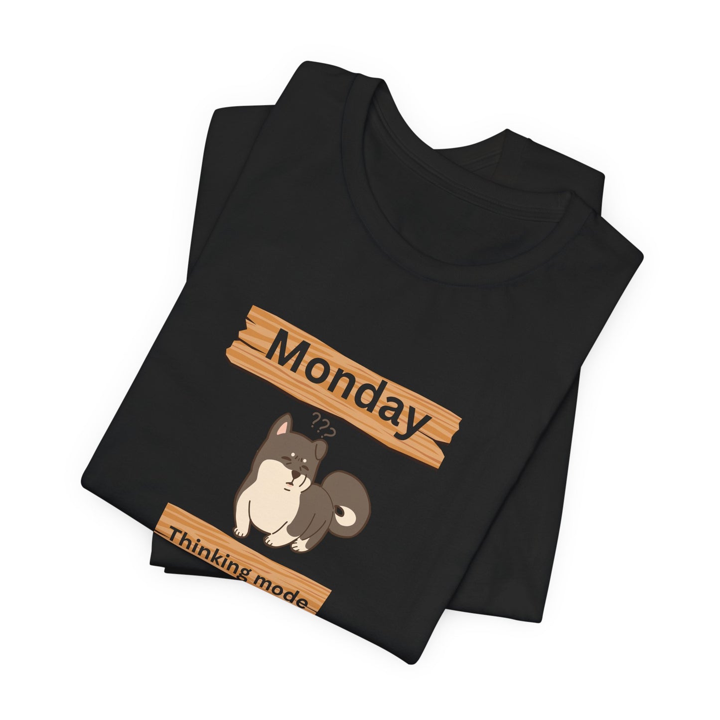 Monday Thinking Mode T-Shirt — Cute Shiba Inu Graphic Tee