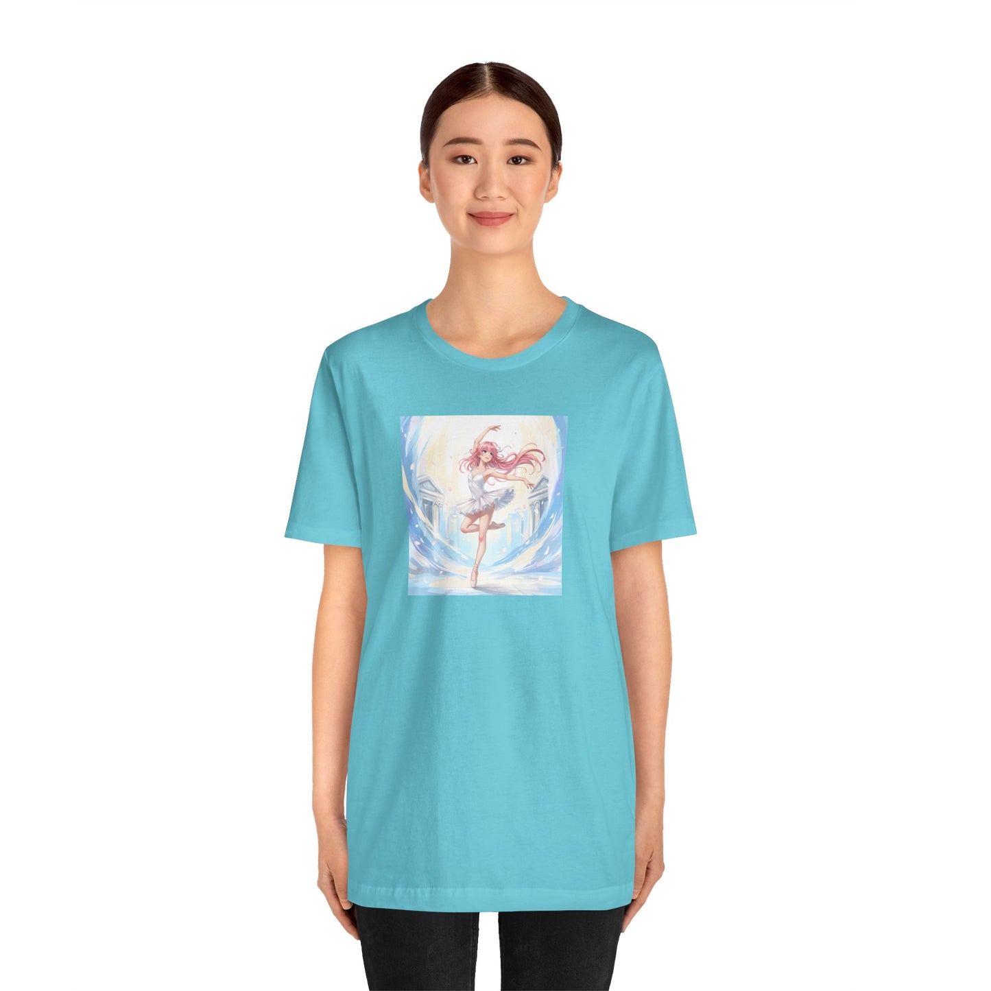 Anime Girl Dance T-Shirt — Pastel Skater City Illustration Tee