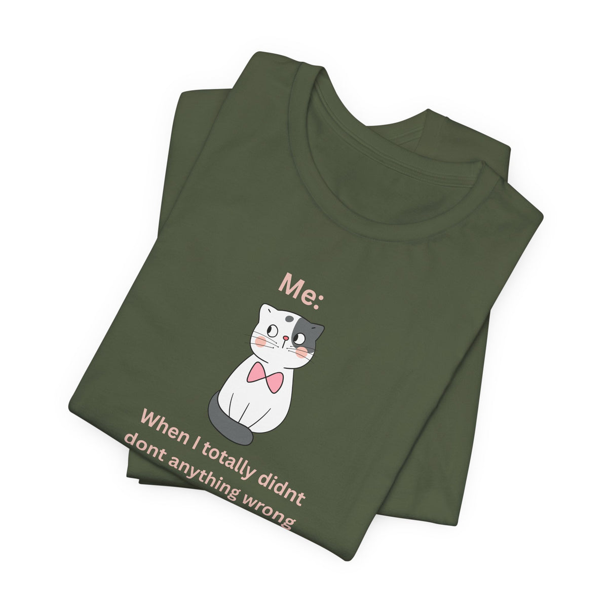 Kawaii Cat Tee — "When I Didn’t Do Anything Wrong" Cute Graphic T-Shirt