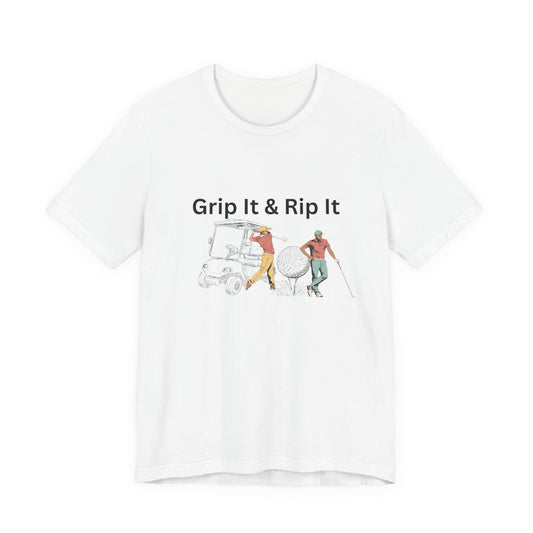 Golf T-Shirt – "Grip It & Rip It" Vintage Golfers Design