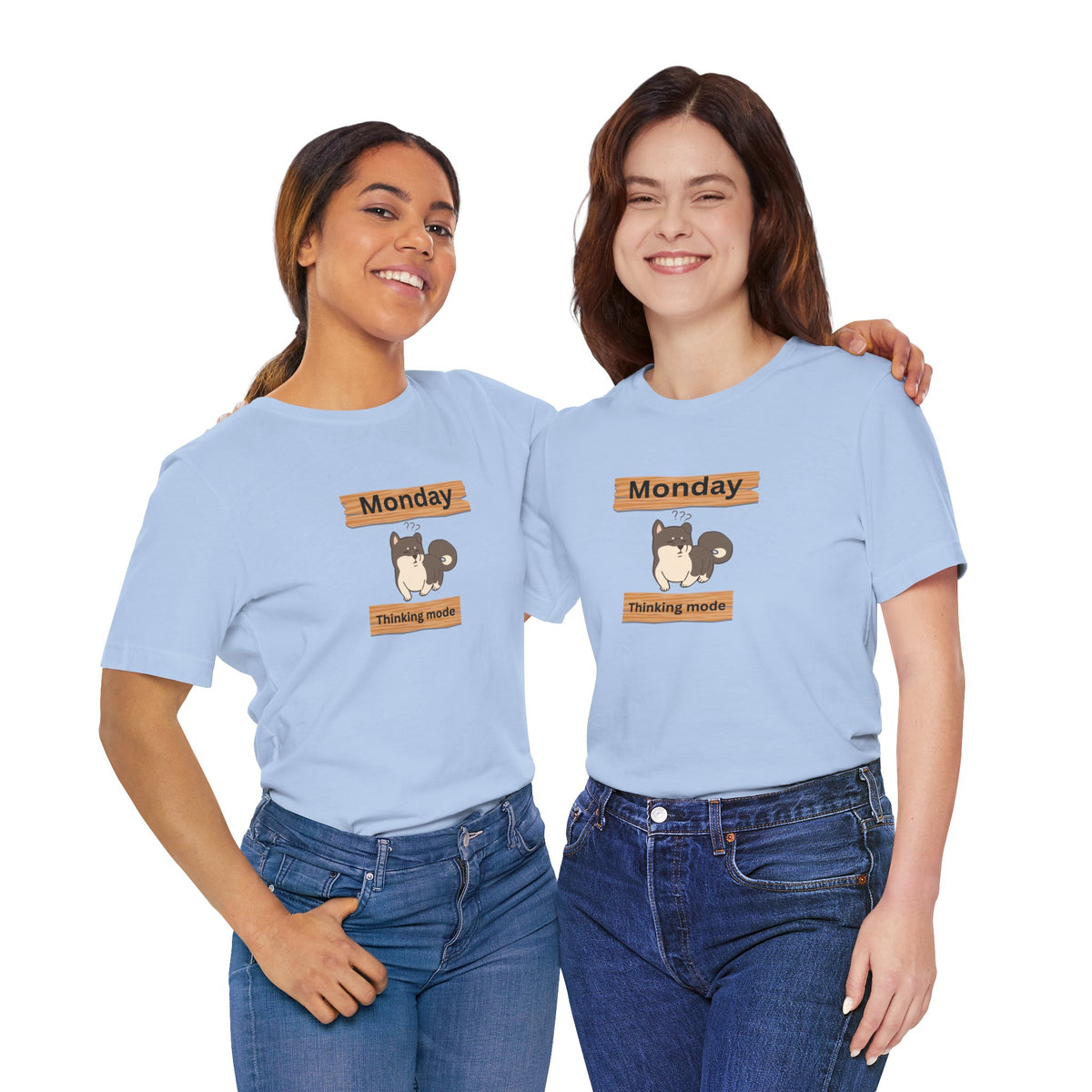 Monday Thinking Mode T-Shirt — Cute Shiba Inu Graphic Tee